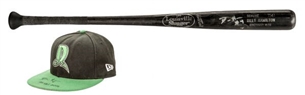 Billy Hamilton Game Used and Signed Louisville Slugger T141 Bat (PSA/DNA GU 8.5) & Minor League Game Used Hat
